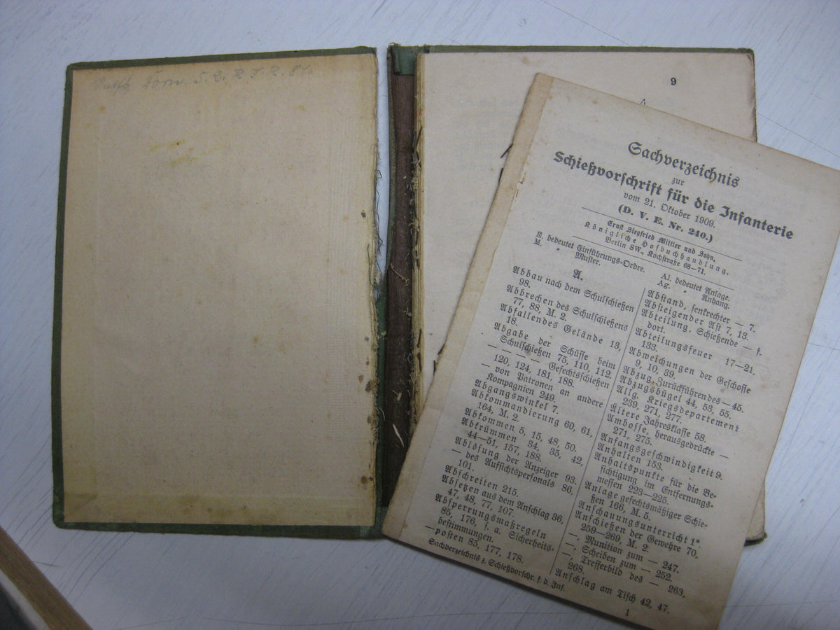 Originalausgabe Heft / Buch Schießvorschrift für die Infanterie