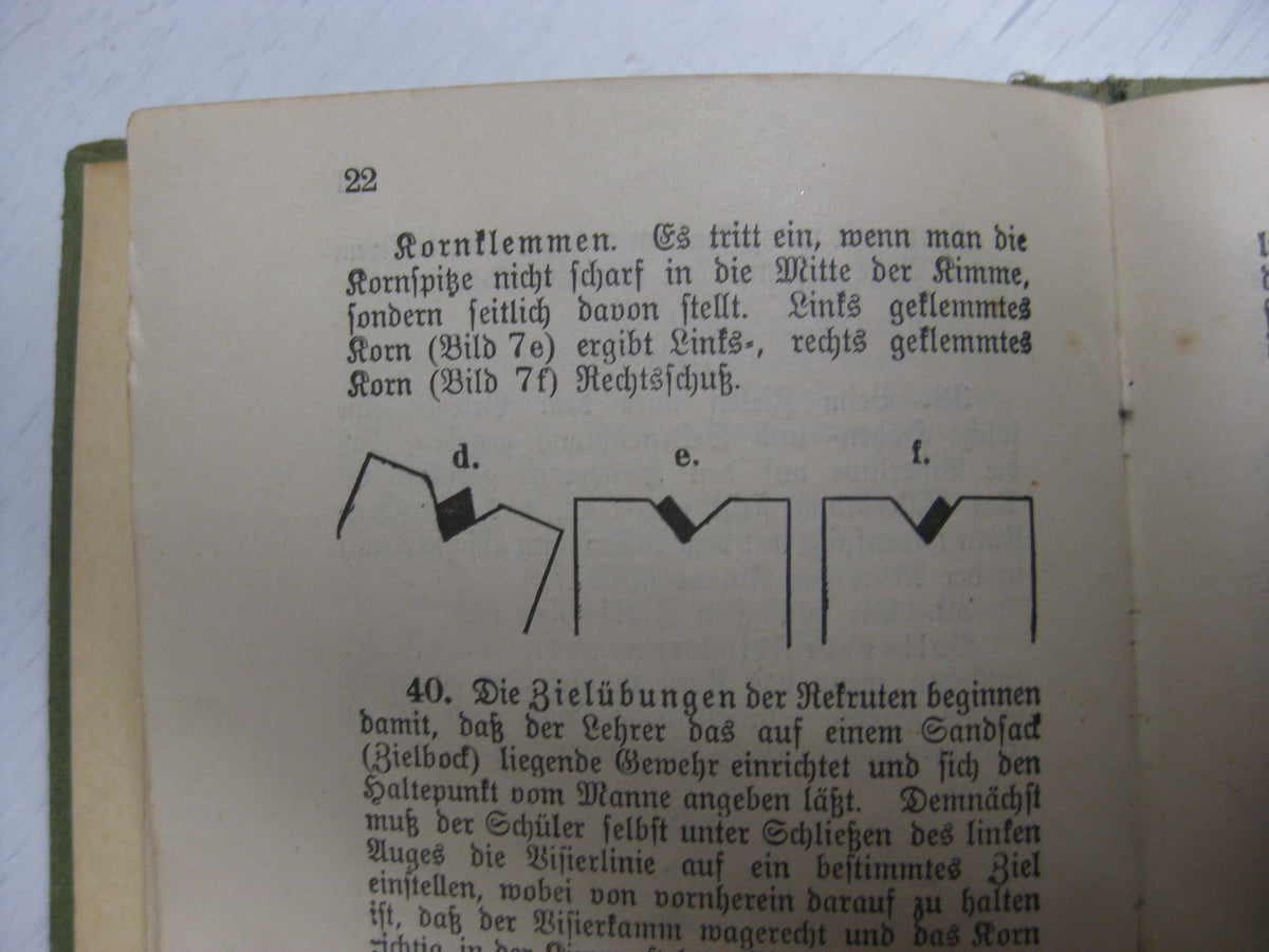 Originalausgabe Heft / Buch Schießvorschrift für die Infanterie
