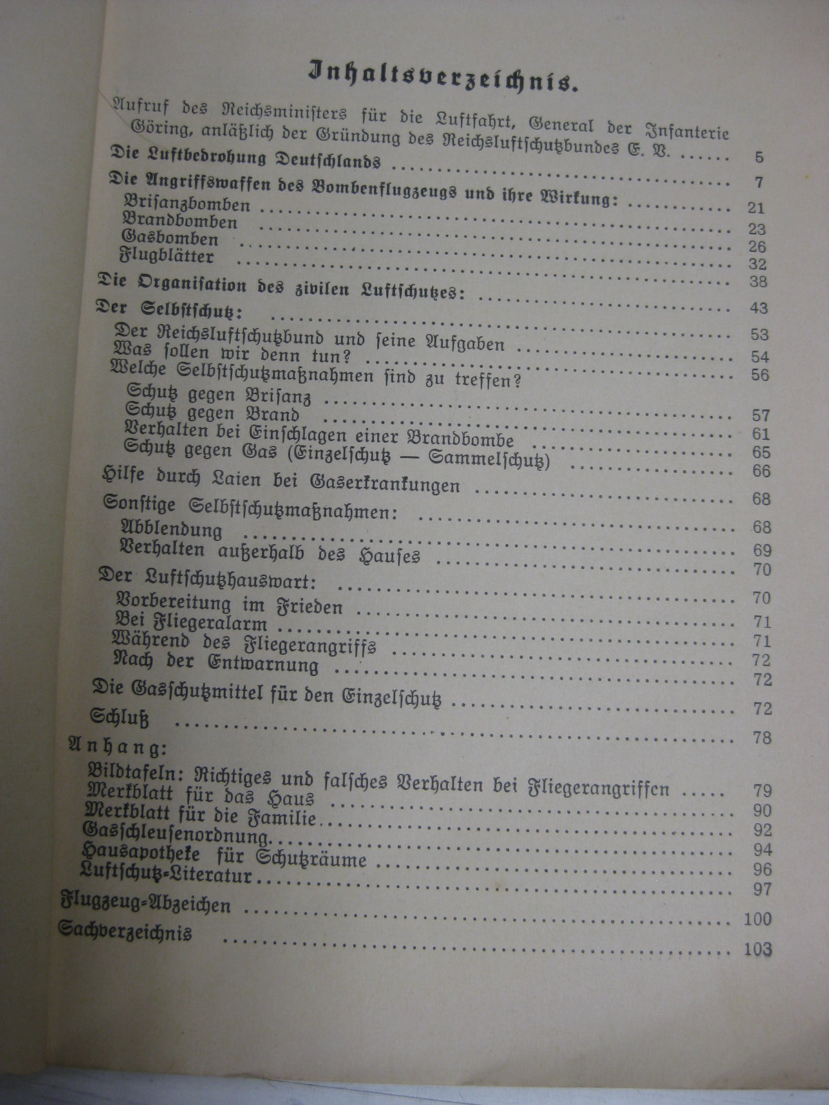 Originalausgabe Heft / Buch Die Luftschutz-Fibel 1933