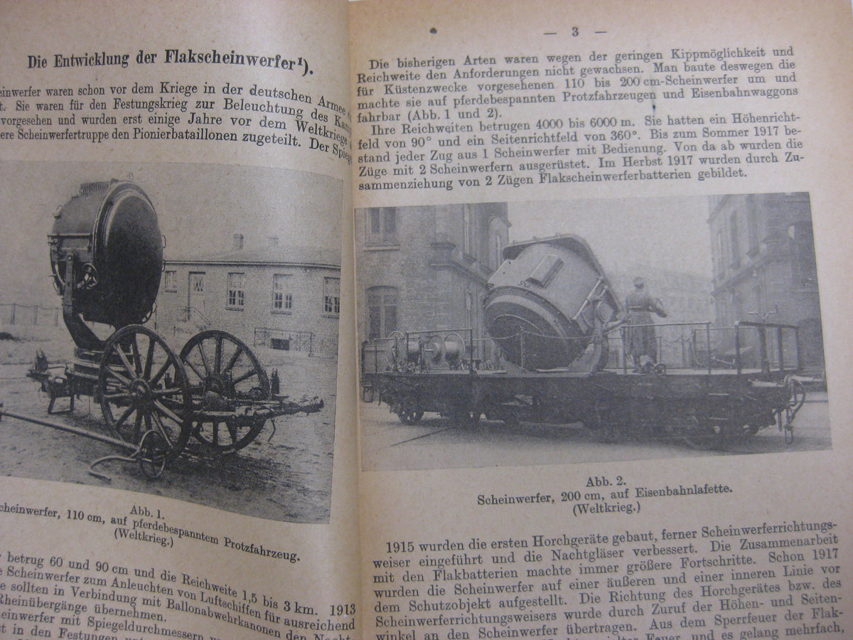 Originalausgabe Heft / Buch Flakscheinwerferkanonier