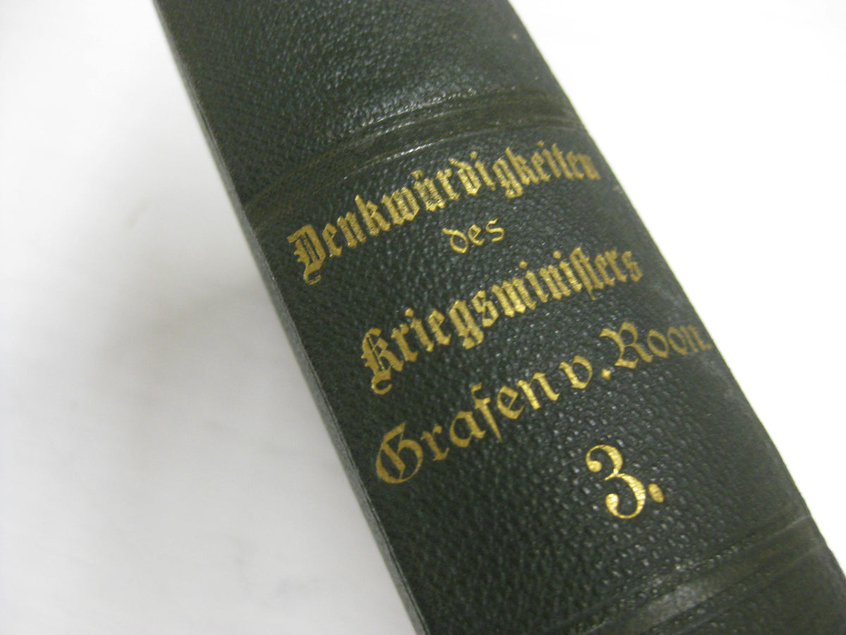 Buch Denkwürdigkeiten aus dem Leben des General Feldmarschalls Kriegsminister Grafen von Roon