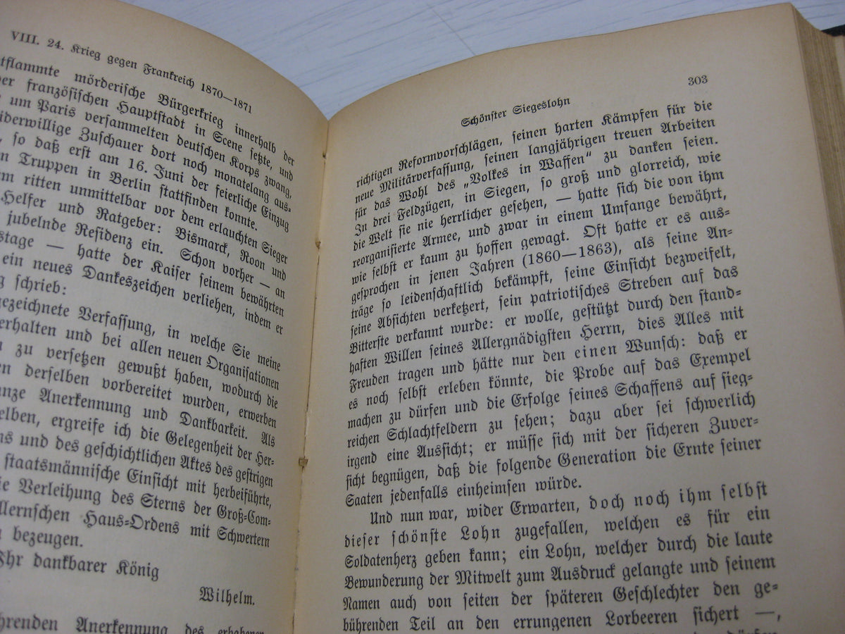 Buch Denkwürdigkeiten aus dem Leben des General Feldmarschalls Kriegsminister Grafen von Roon