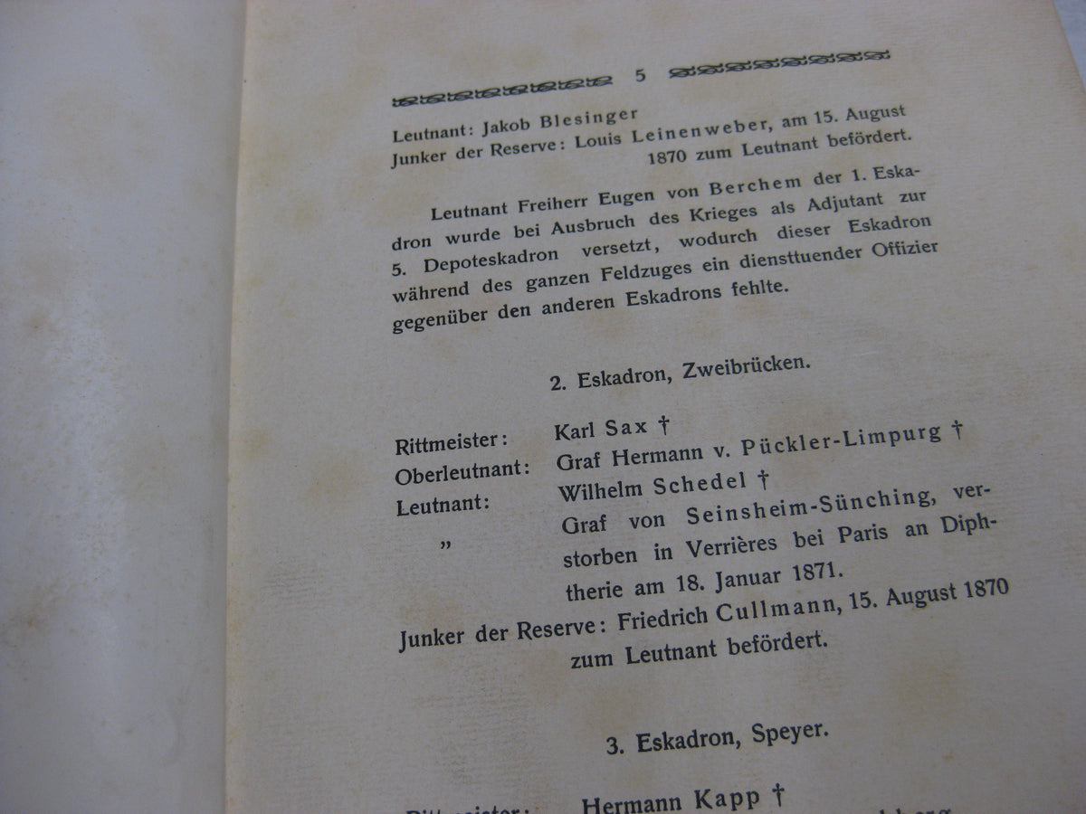 Buch 1. Eskadron des Königlich Bayerischen 5. Chevaulegersregiment  BAYERN Meine Kriegserlebnisse 1870/71