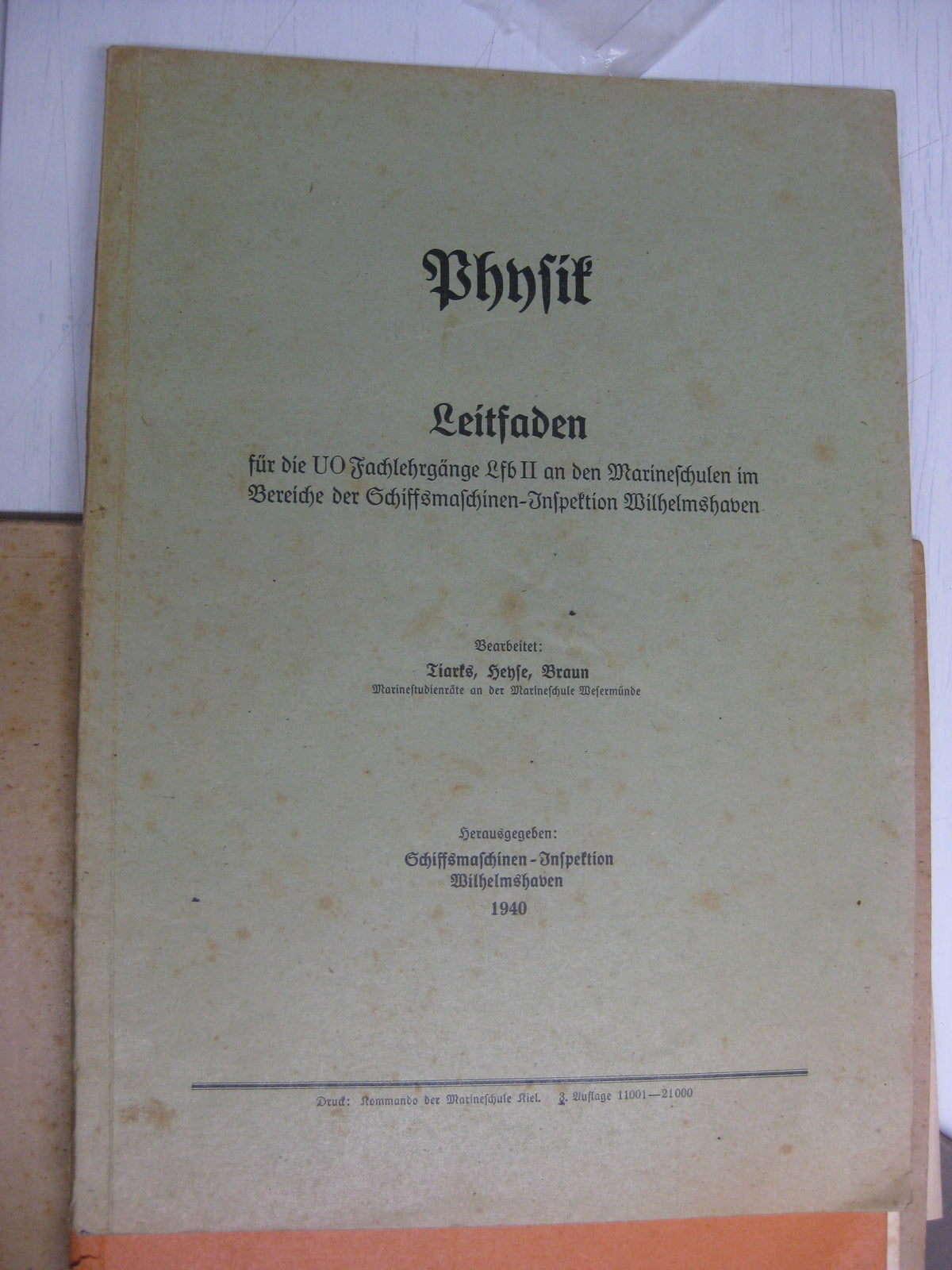 4 Originalausgaben Sonderlehrgänge UO Fachlehrgänge Marineschule Wilhelmshaven und Wesermünde SEHR SELTEN !!