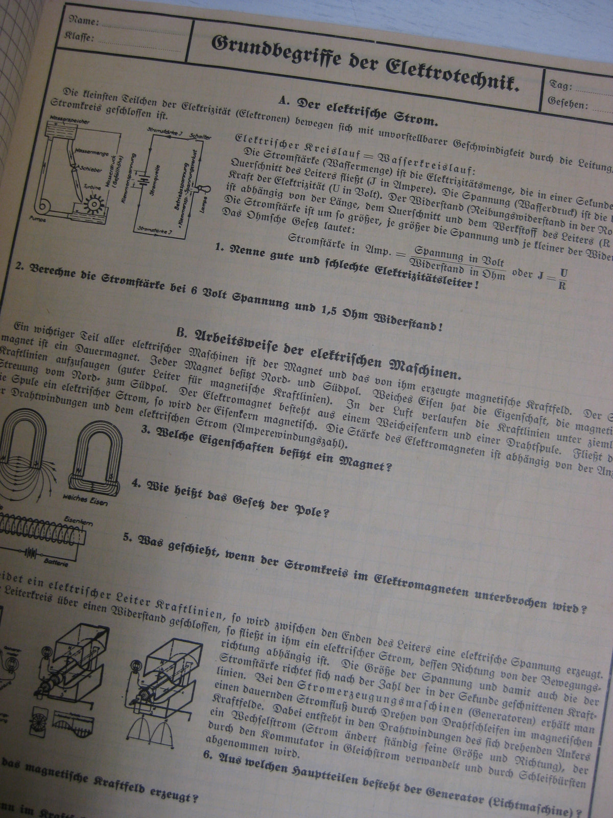 Originalausgabe  Werk- und Arbeitsblätter für Kraftfahrzeuggewerbe KFZ