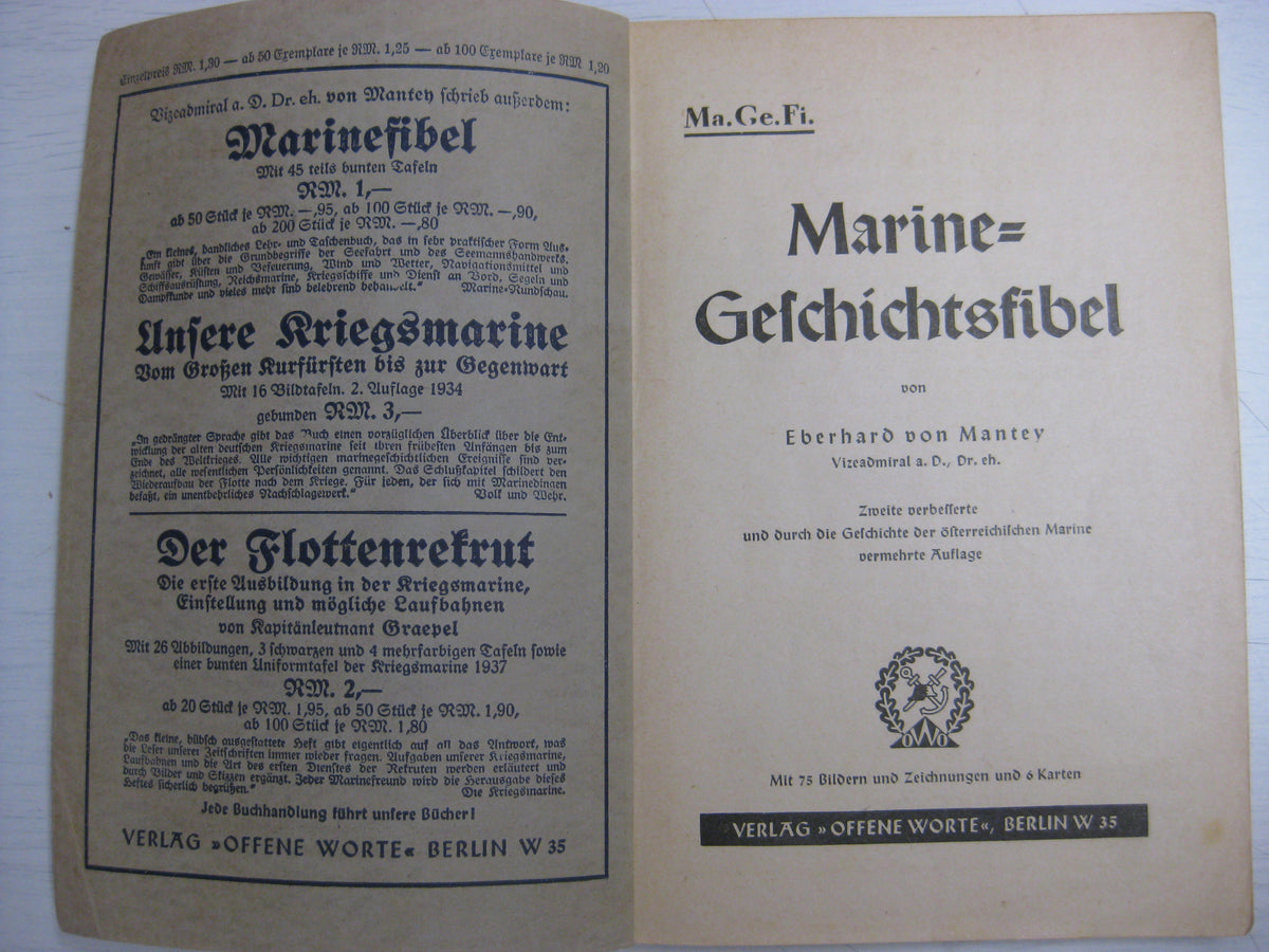 Originalausgabe Heft / Buch Marine Gefechtsfibel