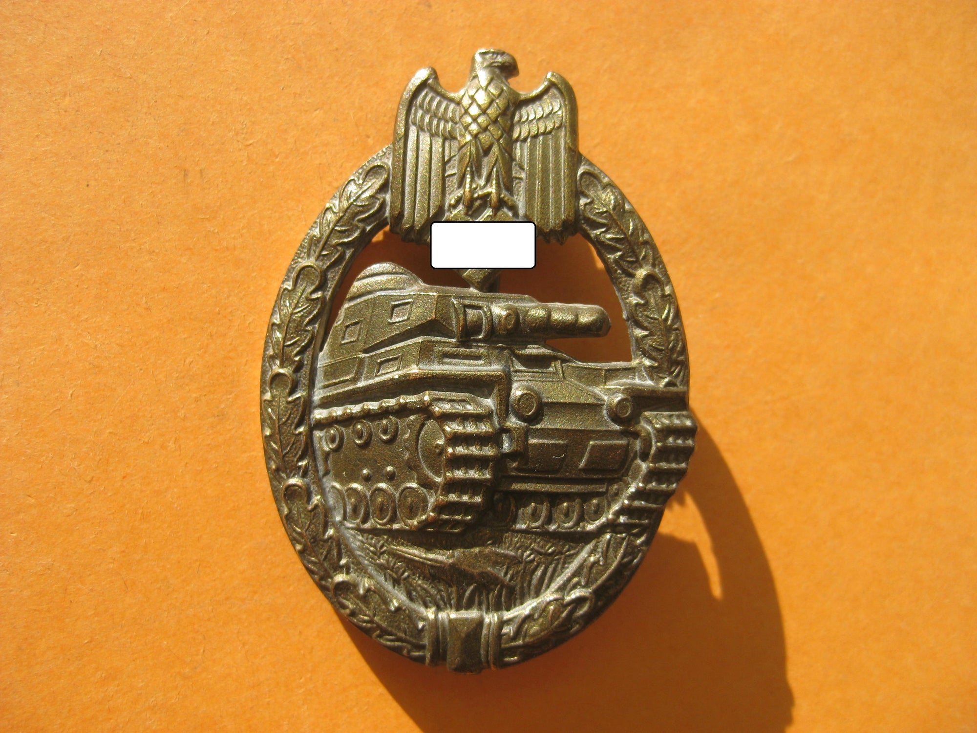 Panzerkampfabzeichen in Bronze /  Seltene Hohlprägung von Assmann Mint Condition