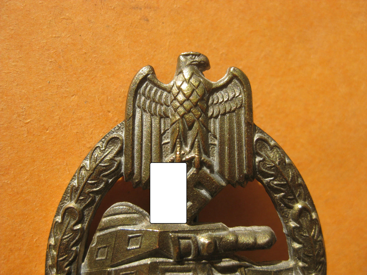 Panzerkampfabzeichen in Bronze /  Seltene Hohlprägung von Assmann Mint Condition