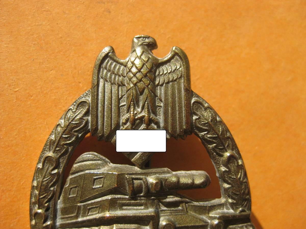 Panzerkampfabzeichen in Bronze /  Seltene Hohlprägung von Assmann Mint Condition