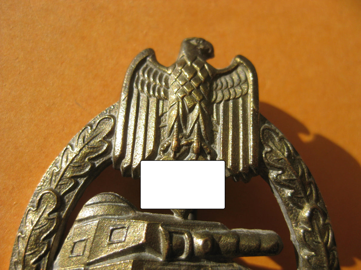 Panzerkampfabzeichen in Bronze /  Seltene Hohlprägung von Assmann Mint Condition