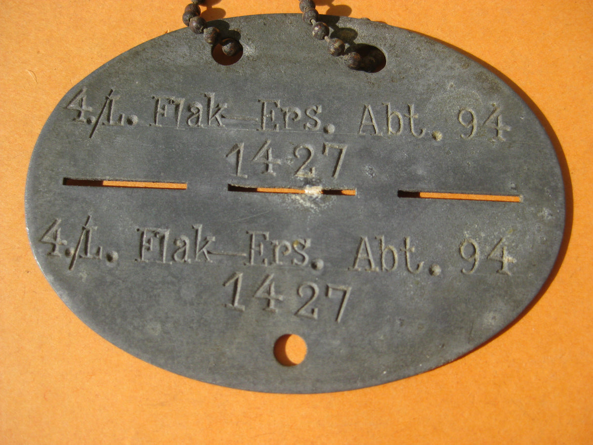 Erkennungsmarke 4./ l. Flak Ersatz Abteilung 94 Krems KEIN Bodenfund !! 1000% alt und ORIGINAL