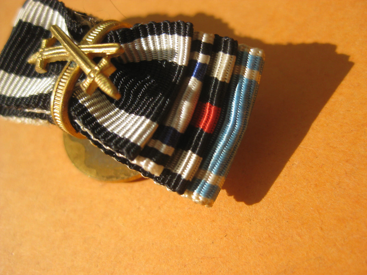 4er Knopflochschleife Feldspange Eisernes Kreuz MVK Preußen &amp; Bayern 1914