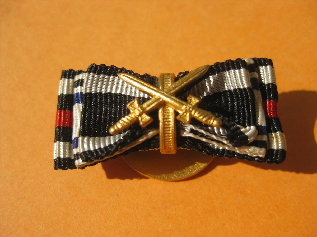 3er Knopflochschleife Feldspange Eisernes Kreuz MVK Preußen &amp; Bayern 1914