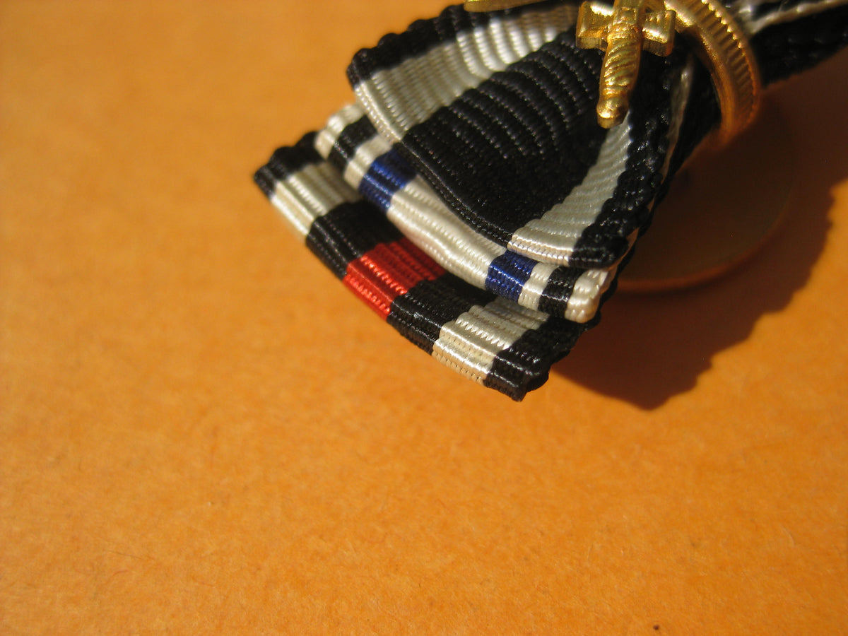 3er Knopflochschleife Feldspange Eisernes Kreuz MVK Preußen &amp; Bayern 1914