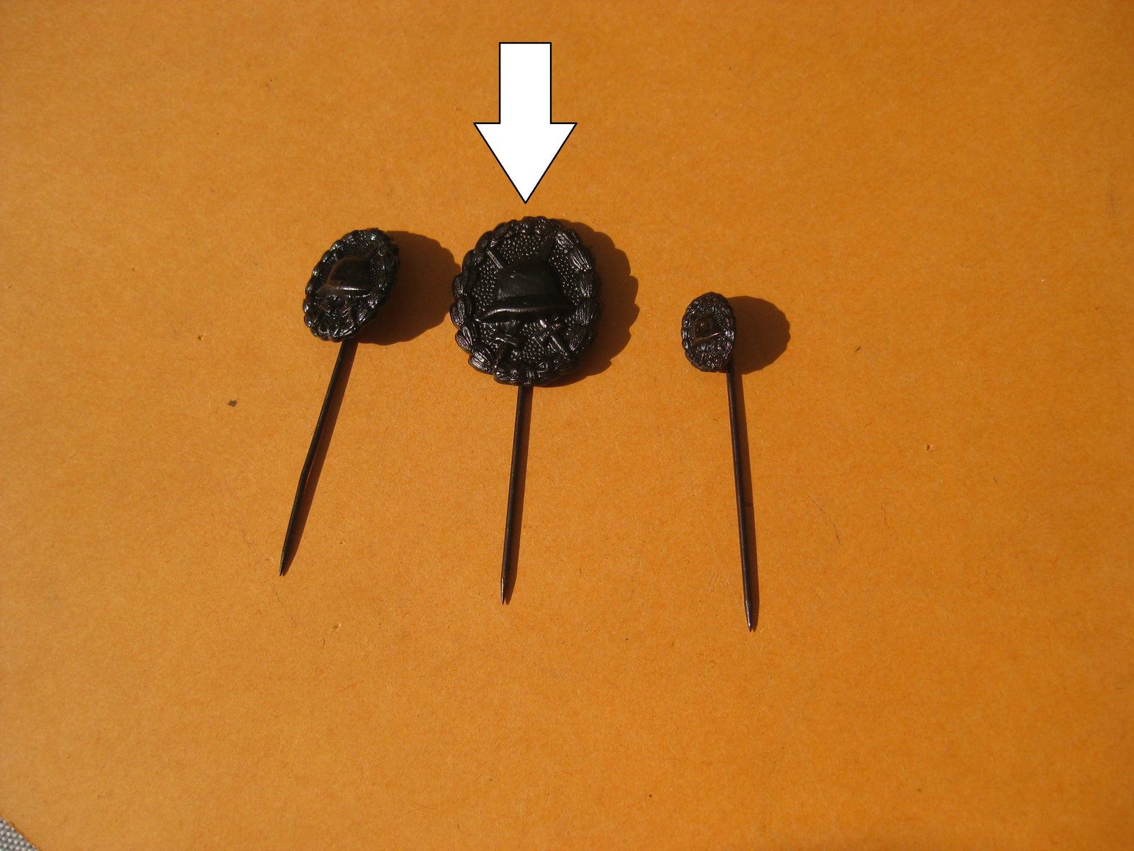 Miniatur Verwundetenabzeichen in SCHWARZ 1918 Mint Condition