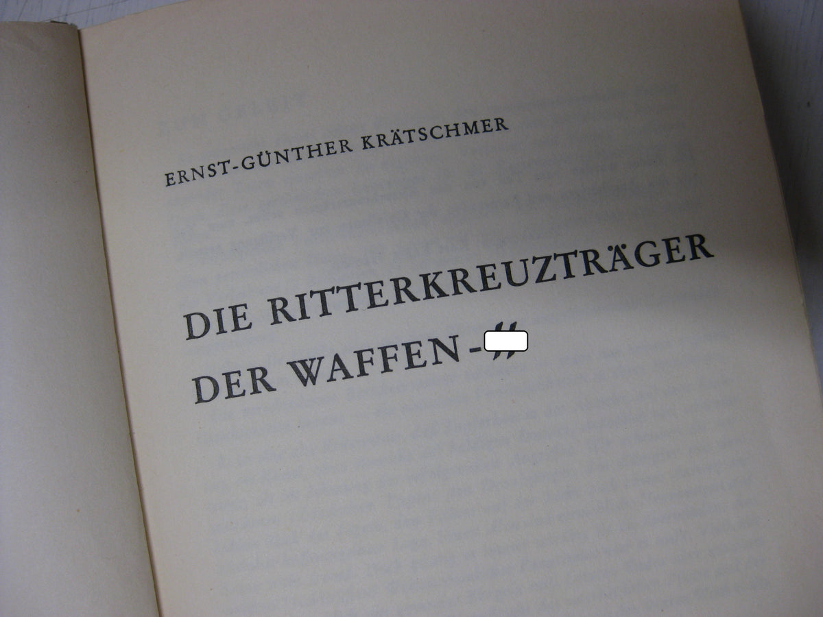 Buch Die Ritterkreuzträger der Waffen-SS !!Aus dem Besitz eines Ritterkreuzträgers