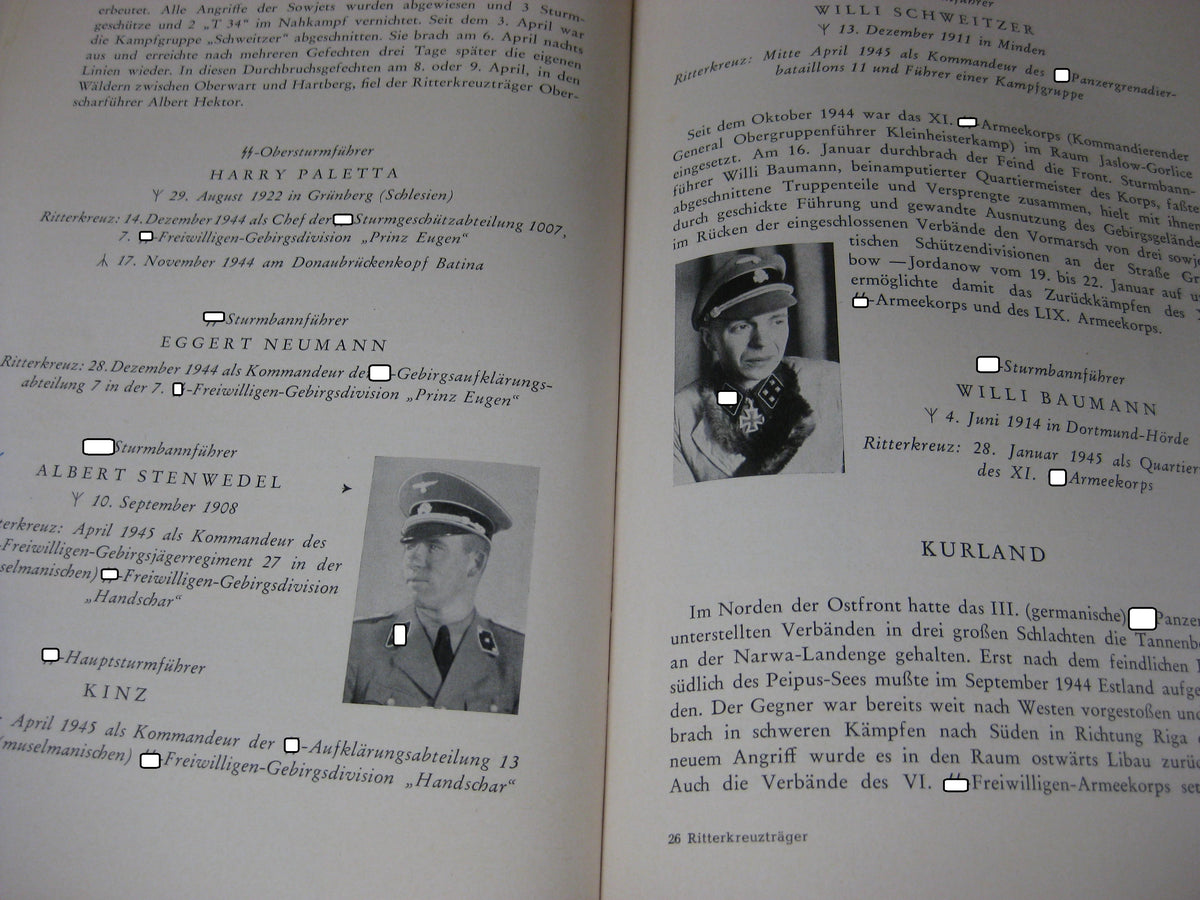 Buch Die Ritterkreuzträger der Waffen-SS !!Aus dem Besitz eines Ritterkreuzträgers