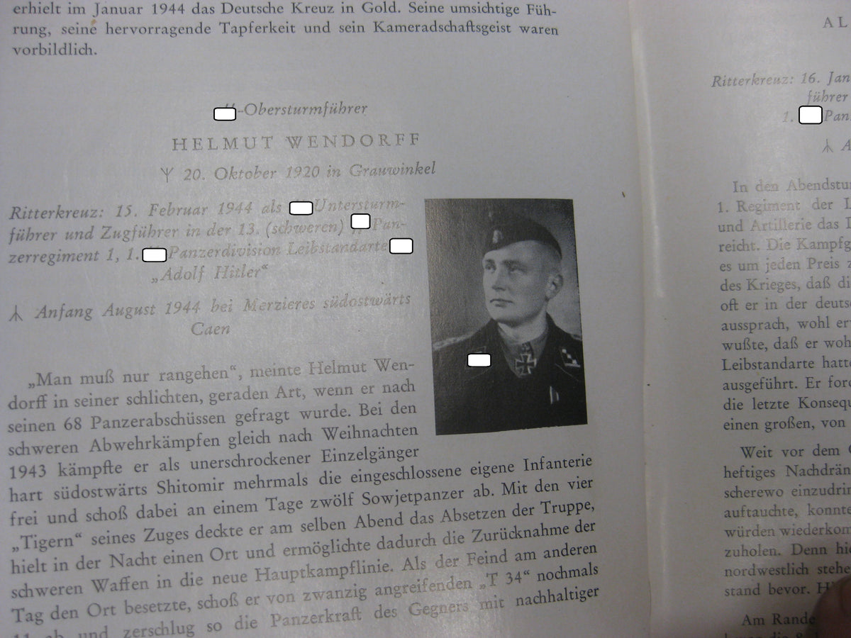 Die Ritterkreuzträger der Waffen-SS !! Buch aus dem persönlichen Besitz eines Sturmgeschützkommandanten der LSSAH