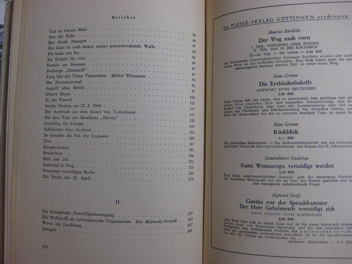 Waffen-SS im Einsatz. Buch aus dem persönlichen Besitz eines Sturmgeschützkommandanten der LSSAH