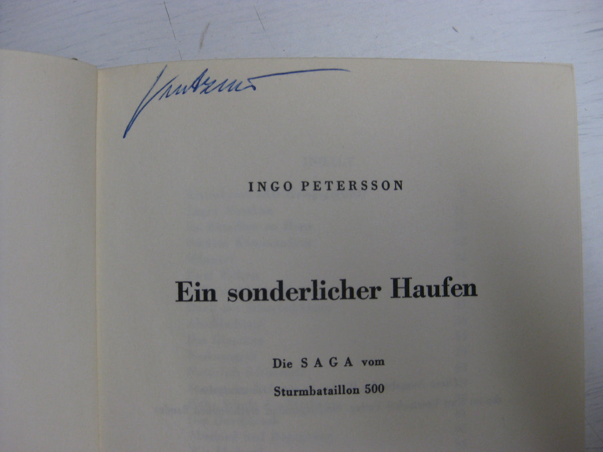 Ein sonderlicher Haufen. Buch aus dem persönlichen Besitz eines Sturmgeschützkommandanten der LSSAH