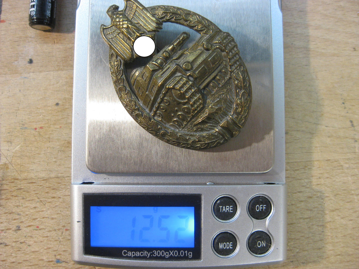 Panzerkampfabzeichen in Bronze /  Seltene Hohlprägung von Assmann Mint Condition