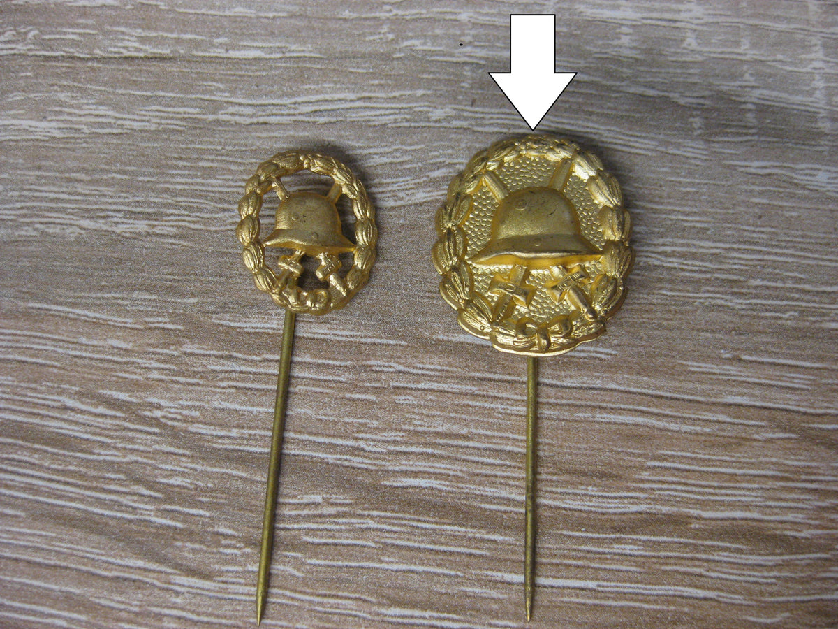 Miniatur Verwundetenabzeichen in GOLD 1918 Mint Condition