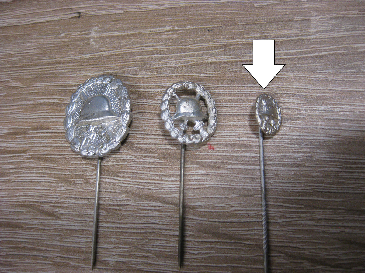 Miniatur Verwundetenabzeichen in SILBER 1918 Mint Condition