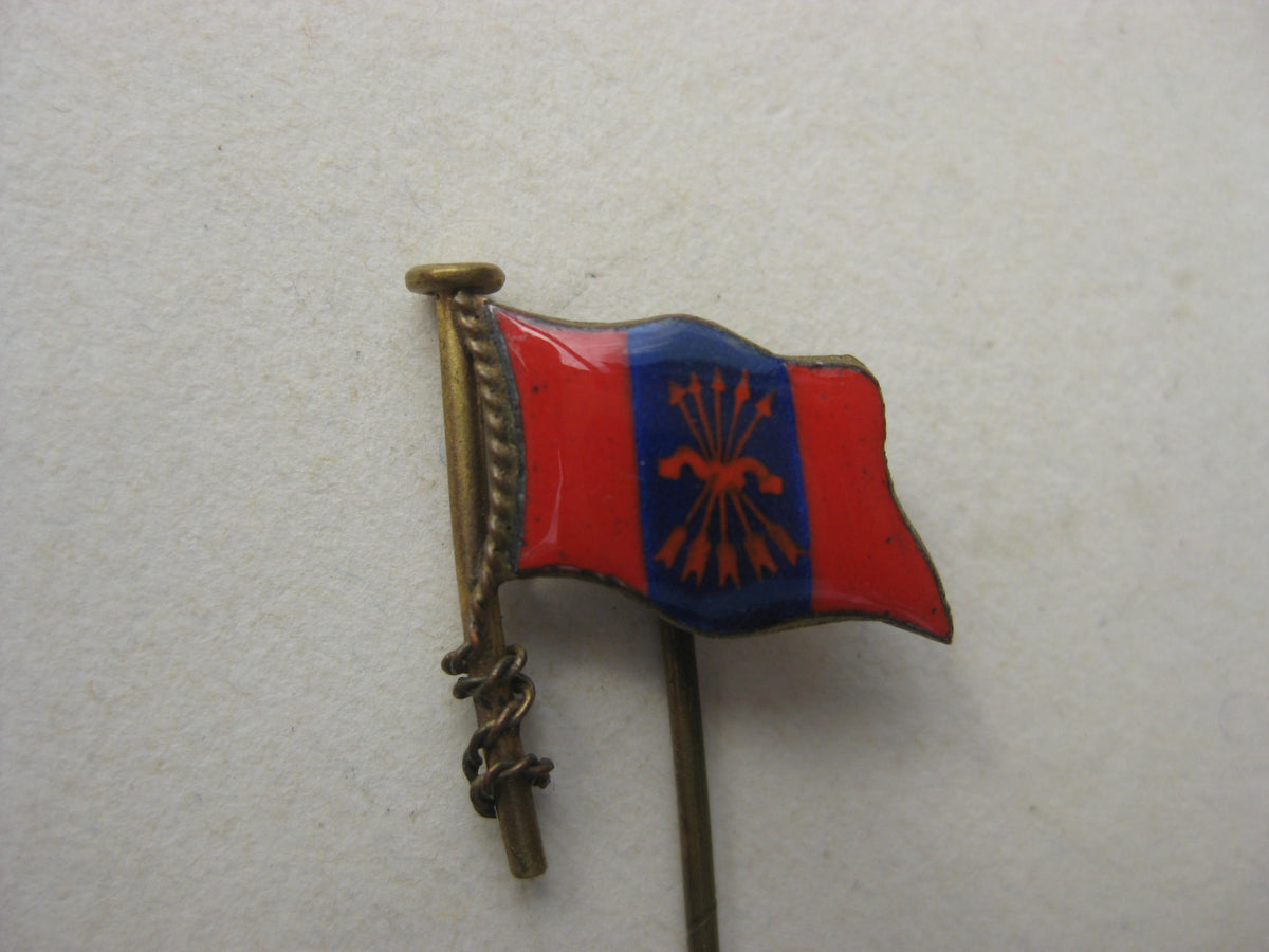 ORIGINALE spanische Miniatur Orden SPANIEN Flagge Fahne Standarte