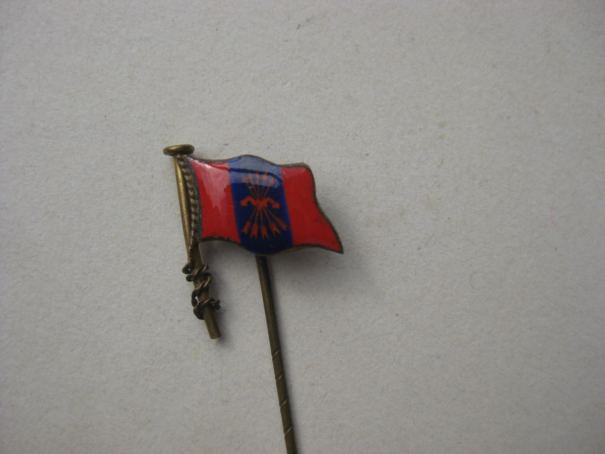 ORIGINALE spanische Miniatur Orden SPANIEN Flagge Fahne Standarte