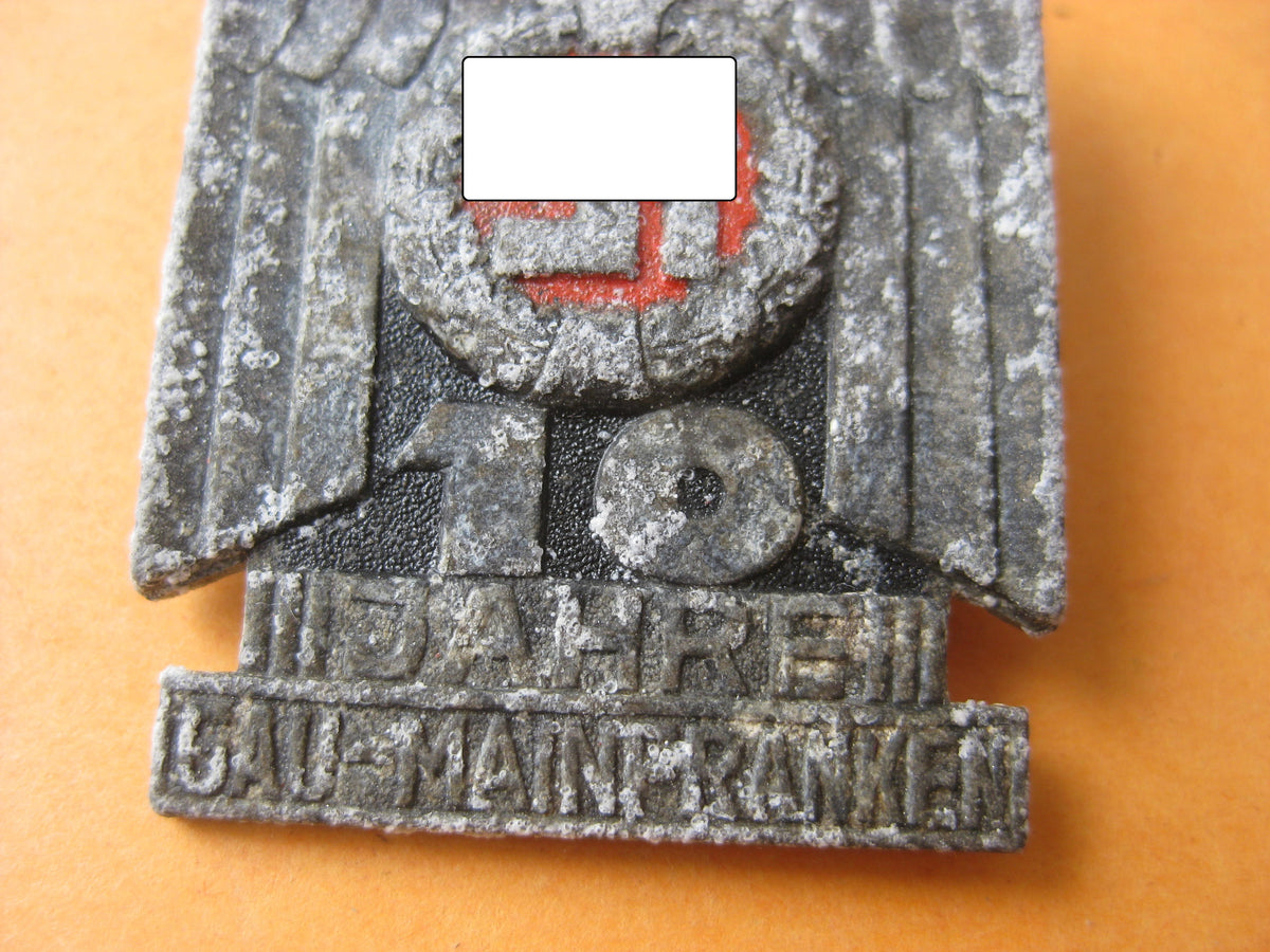 Abzeichen NSDAP 10 Jahre Gau - Mainfranken
