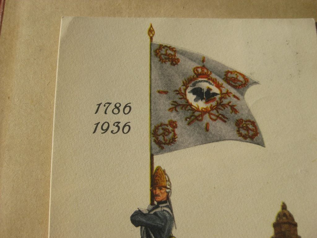 Postkarte 150 Jahre deutscher Reichskriegerbund  1786 - 1936 Fahne Standarte Grenadier Regiment 36 Wehrmacht 3.Reich