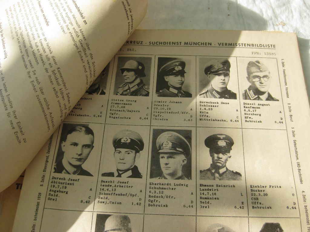 Rotes Kreuz München Wehrmacht Kriegsgefangenen und Gefallenen Suchdienst