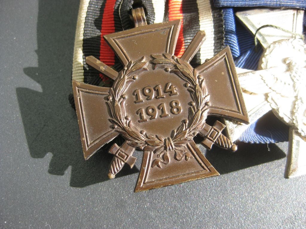 3er Ordensspange Ordensschnalle Ehrenkreuz für Frontkämpfer 1914 - 1918 Polizei Dienstauszeichnung für 18 Jahre Ungarn Weltkriegs Erinnerungsmedaille Wehrmachtsorden Polizeiorden