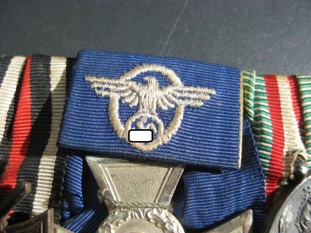 3er Ordensspange Ordensschnalle Ehrenkreuz für Frontkämpfer 1914 - 1918 Polizei Dienstauszeichnung für 18 Jahre Ungarn Weltkriegs Erinnerungsmedaille Wehrmachtsorden Polizeiorden