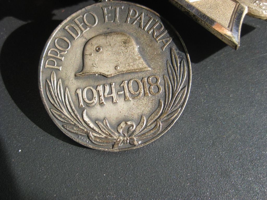 3er Ordensspange Ordensschnalle Ehrenkreuz für Frontkämpfer 1914 - 1918 Polizei Dienstauszeichnung für 18 Jahre Ungarn Weltkriegs Erinnerungsmedaille Wehrmachtsorden Polizeiorden