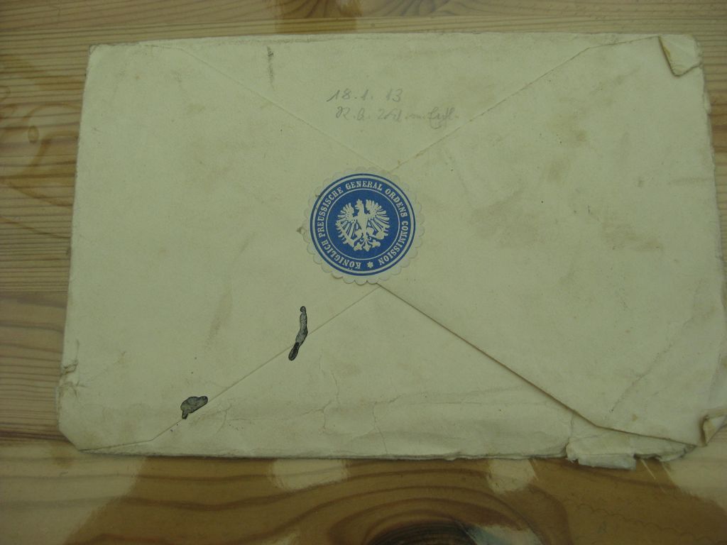 Verleihungsurkunde Roter Adler Orden 2.Klasse mit Eichenlaub Preußen 1913 Clausthal-Zellerfeld / Harz Goslar Königreich Kaiserreich Komturkreuz Halskreuz Halsorden