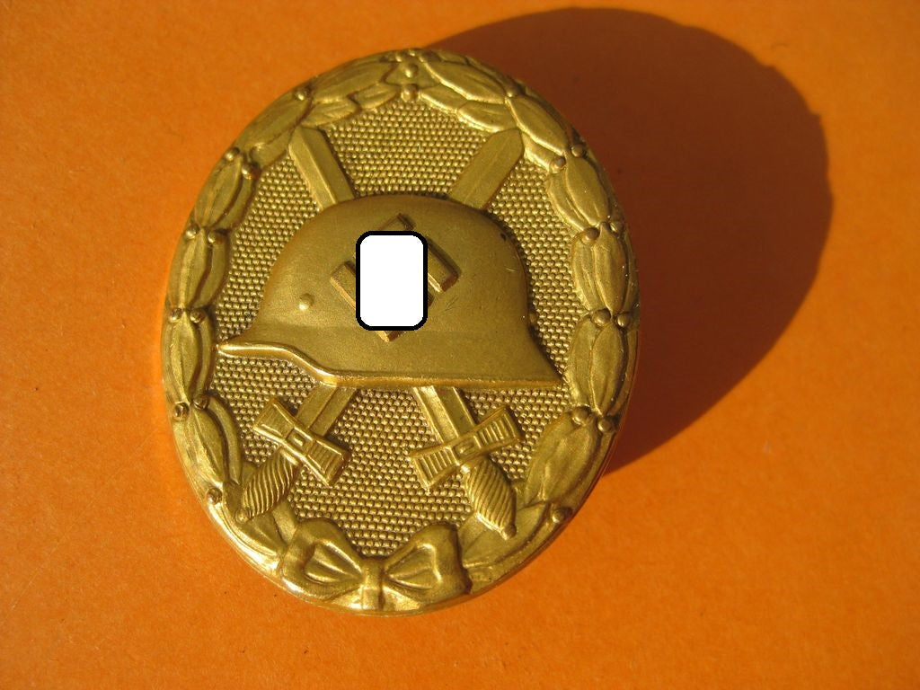 Verwundetenabzeichen in Gold (VA) unbekannter Hersteller im Verleihungsetui Orden 3.Reich Wehrmacht