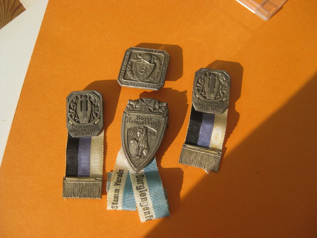 BAYERN Königreich Abzeichen Kriegerbund Burglengenfeld DESCHLER in München