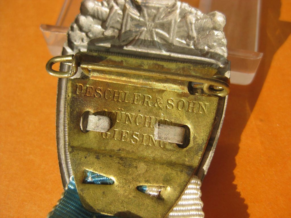 BAYERN Königreich Abzeichen Kriegerbund Burglengenfeld DESCHLER in München