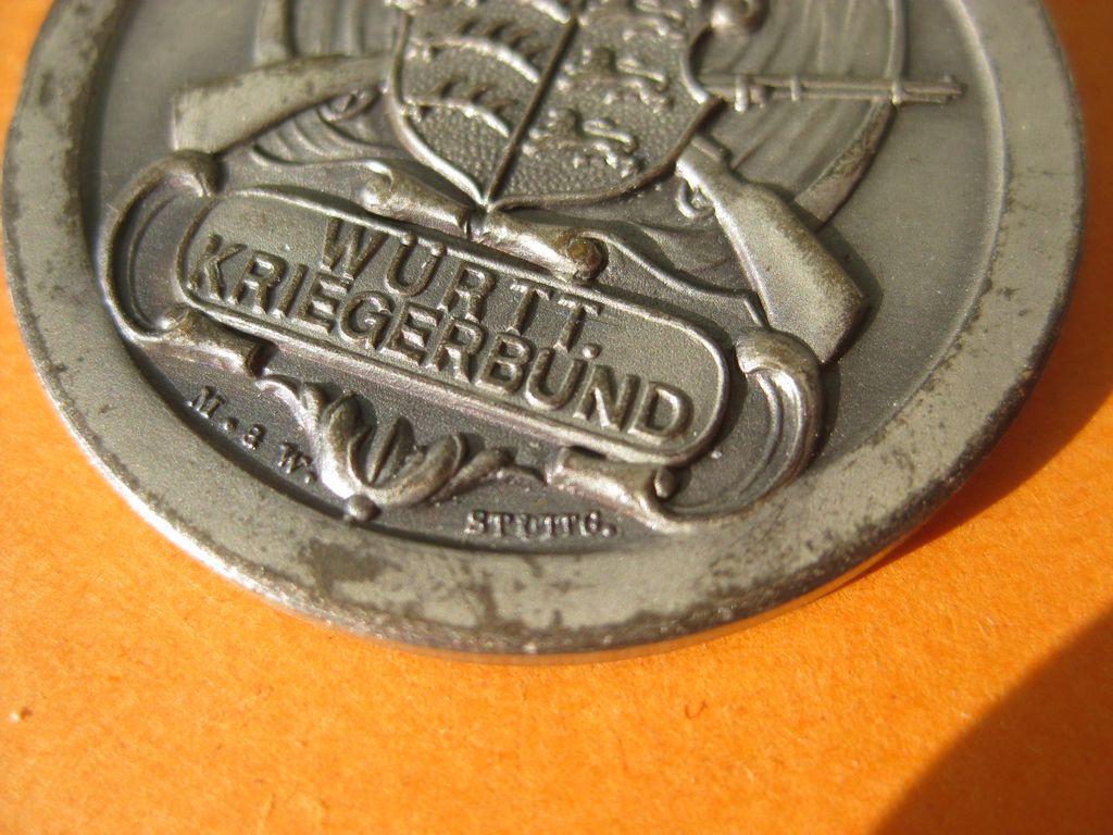 Medaille Kriegerbund Württemberg Hersteller: M.&amp;W. in Stuttgart