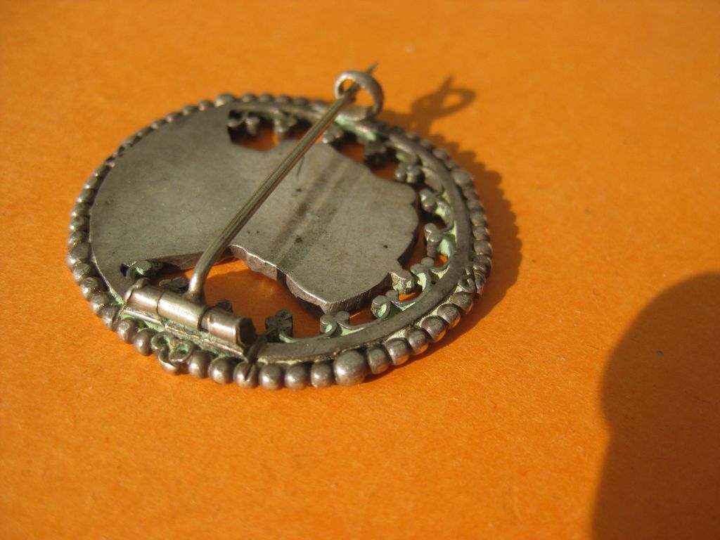 Medaille Steckabzeichen Preußen Kaiser Wilhelm &amp; Kaiserin Kaiser von Deutschland SILBER