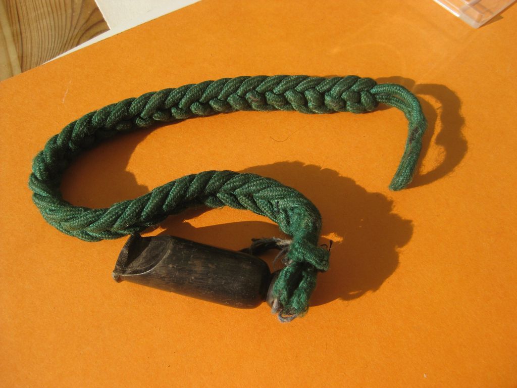 Hitler Youth (HJ) - Leader's Cord for Scharführer with Whistle / Signal Whistle