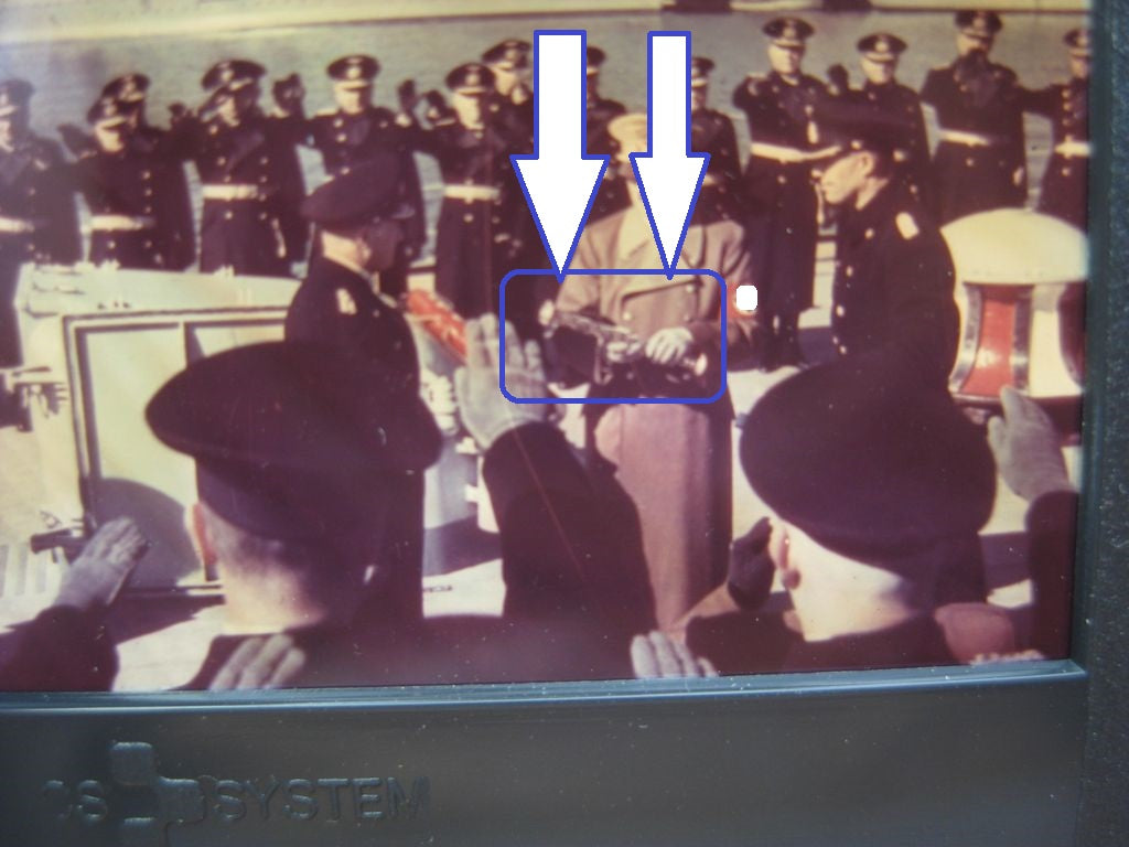 Foto FARBDIA !!! Panzerschiff Schlachtschiff SCHARNHORST deutsches Kriegsschiff Kriegsmarine Besuch Adolf Hitler