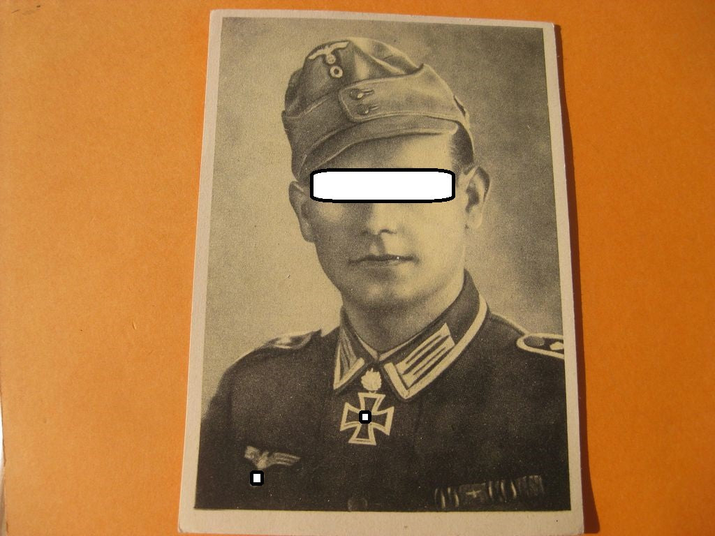 Postkarte Sammlerkarte Sammelbildchen Propagandakompanie Deutsches Kreuz in Gold Eichenlaubträger Ritterkreuzträgerbild Ritterkreuz des Eisernes Kreuz 1939 Wehrmacht Orden Ritterkreuzträgerbild