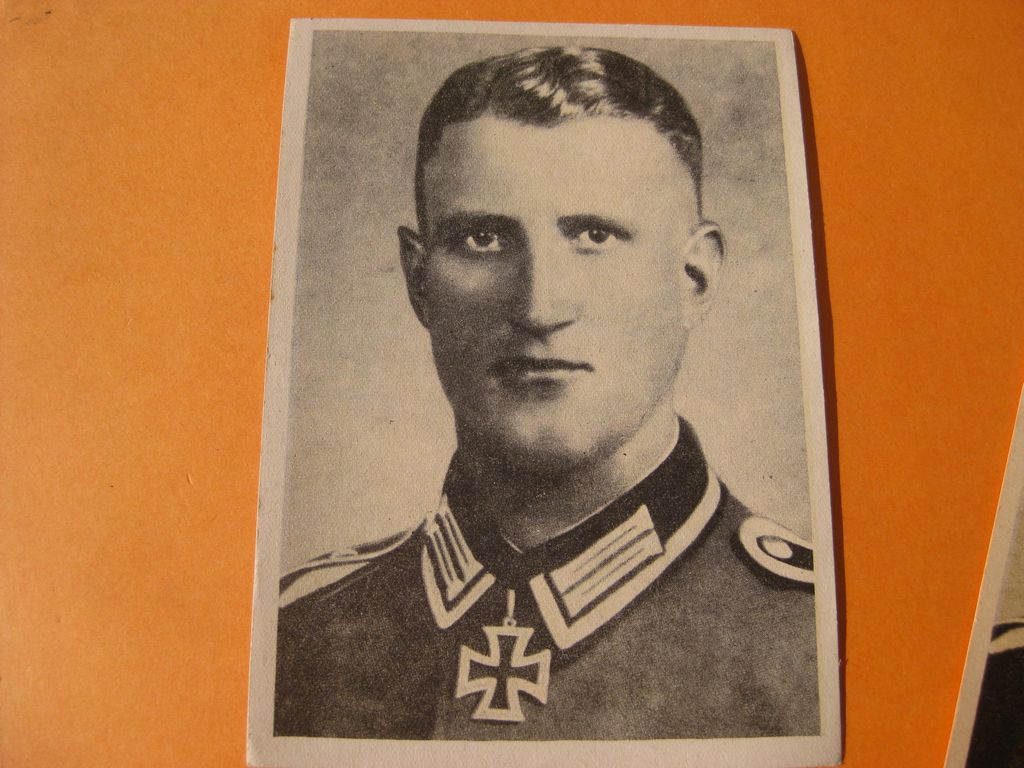 Postkarte Sammlerkarte Sammelbildchen Propagandakompanie Ritterkreuzträgerbild Ritterkreuz des Eisernes Kreuz 1939 Wehrmacht Orden