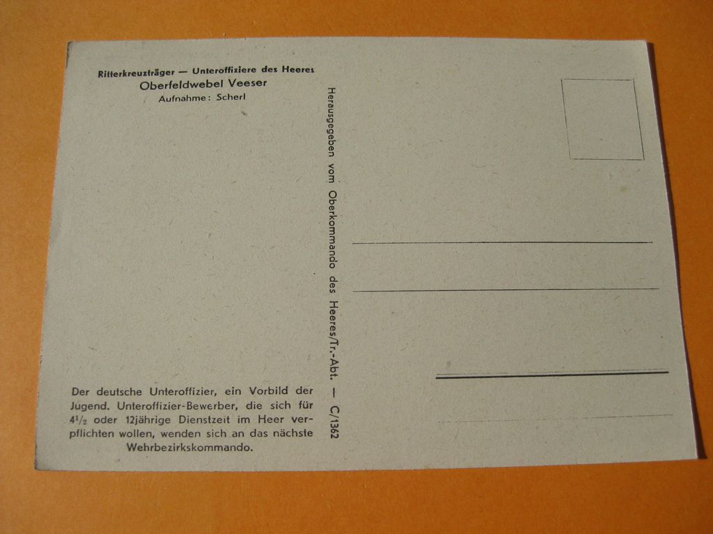Postkarte Sammlerkarte Sammelbildchen Propagandakompanie Ritterkreuzträgerbild Ritterkreuz des Eisernes Kreuz 1939 Wehrmacht Orden