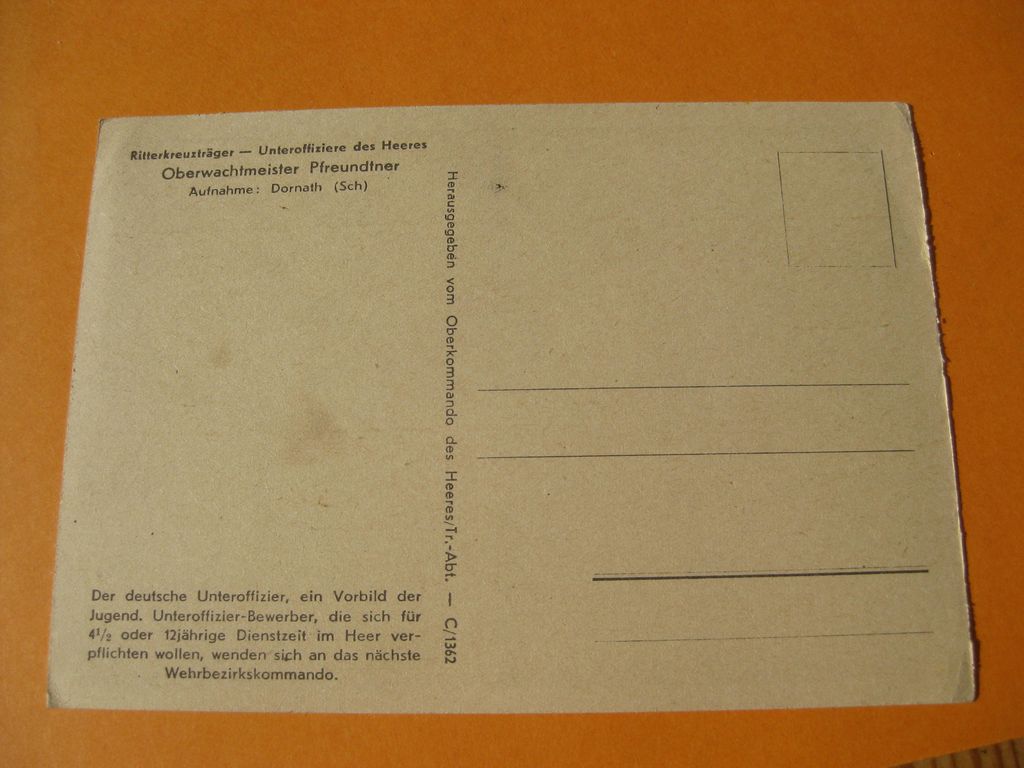 Postkarte Sammlerkarte Sammelbildchen Propagandakompanie Ritterkreuzträgerbild Ritterkreuz des Eisernes Kreuz 1939 Wehrmacht Orden Ritterkreuzträgerbild