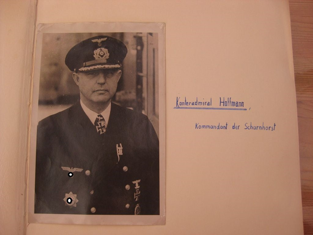 Fotoalbum Wehrmacht Schlachtschiff SCHARNHORST KANALDURCHBRUCH Operation Cerberus Februar 1942 (!!)Kriegsmarine Verleihungsurkunde Eisernes Kreuz 1939