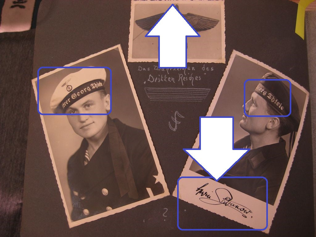 Fotoalbum Zerstörer GEORG THIELE , Matrose ist später auf Schlachtschiff Bismarck gefallen / Seetod (!!) Kriegsmarine Wehrmacht 3.Reich Seefahrt