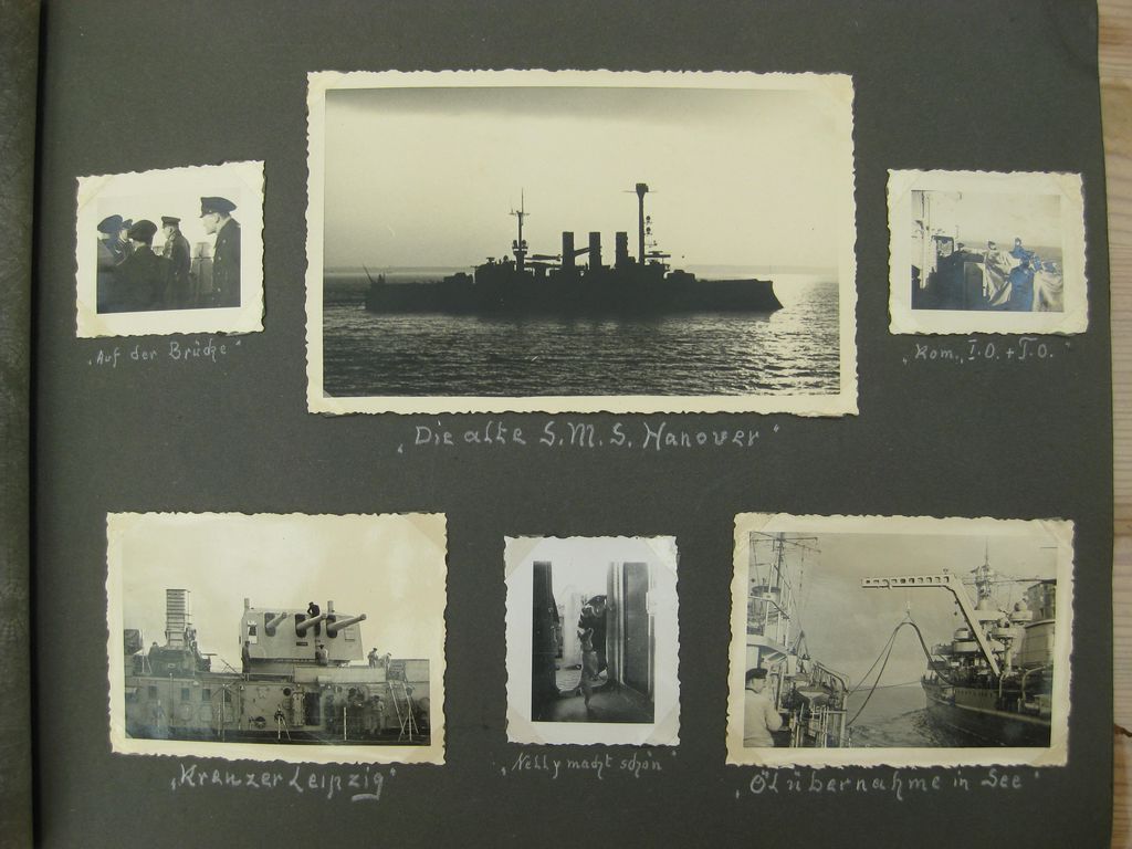 Fotoalbum Zerstörer GEORG THIELE , Matrose ist später auf Schlachtschiff Bismarck gefallen / Seetod (!!) Kriegsmarine Wehrmacht 3.Reich Seefahrt